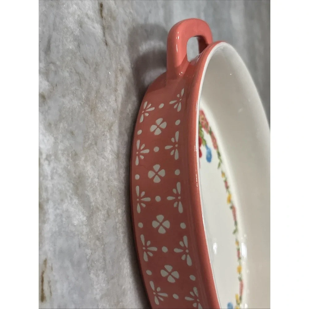 The Pioneer Woman Peach Floral Stoneware Baking Dish